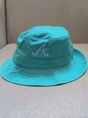 Atlanta Braves Genuine MLB Merchandise Women's Turquoise Bucket Hat Cotton